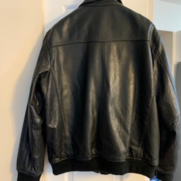 Mens Danier Leather Bomber Jacket - Picture 3 of 3